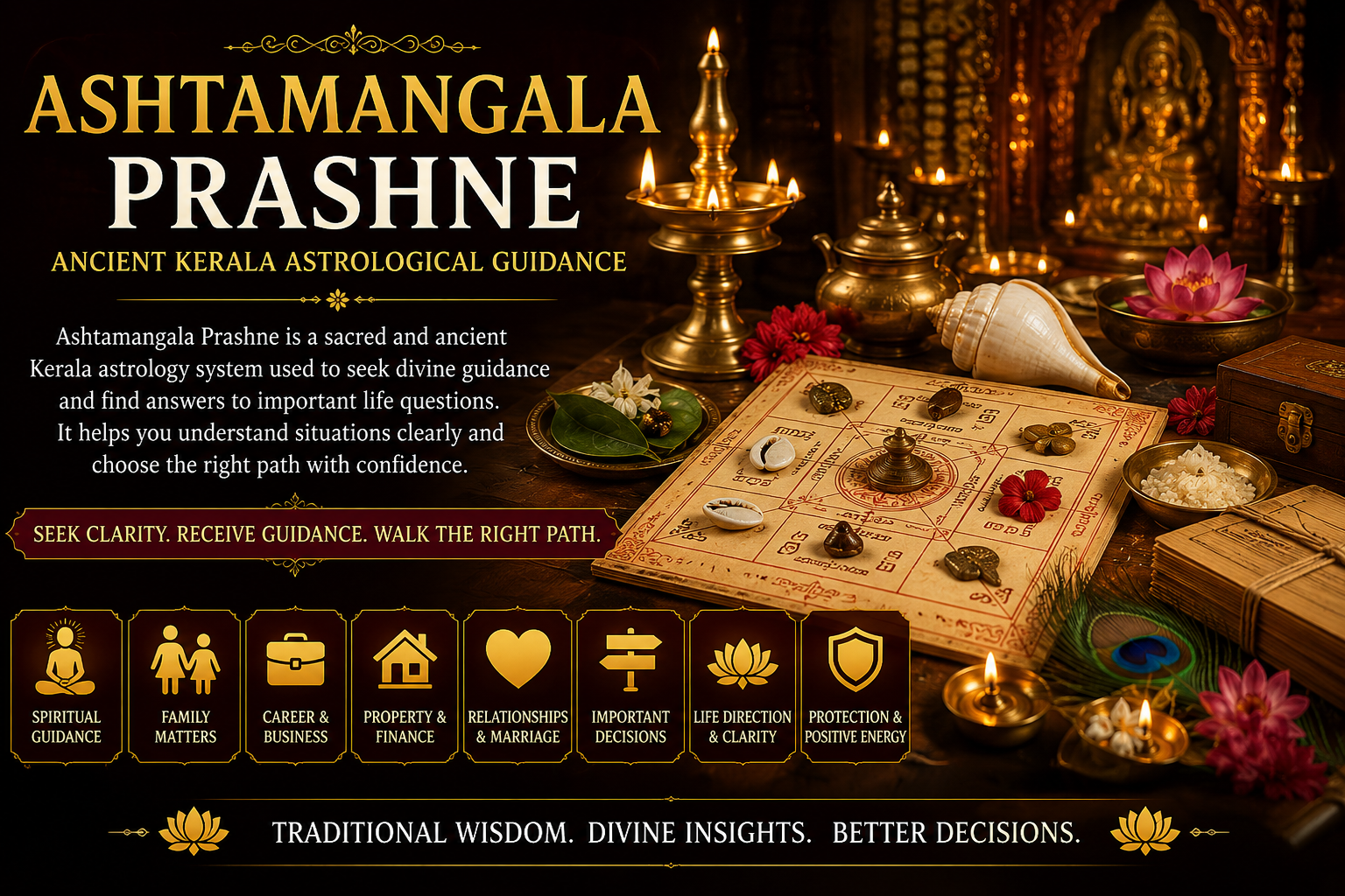 Ashtamangala Prashne Bangalore Traditional Kerala Astrology Consultation and Spiritual Guidance
