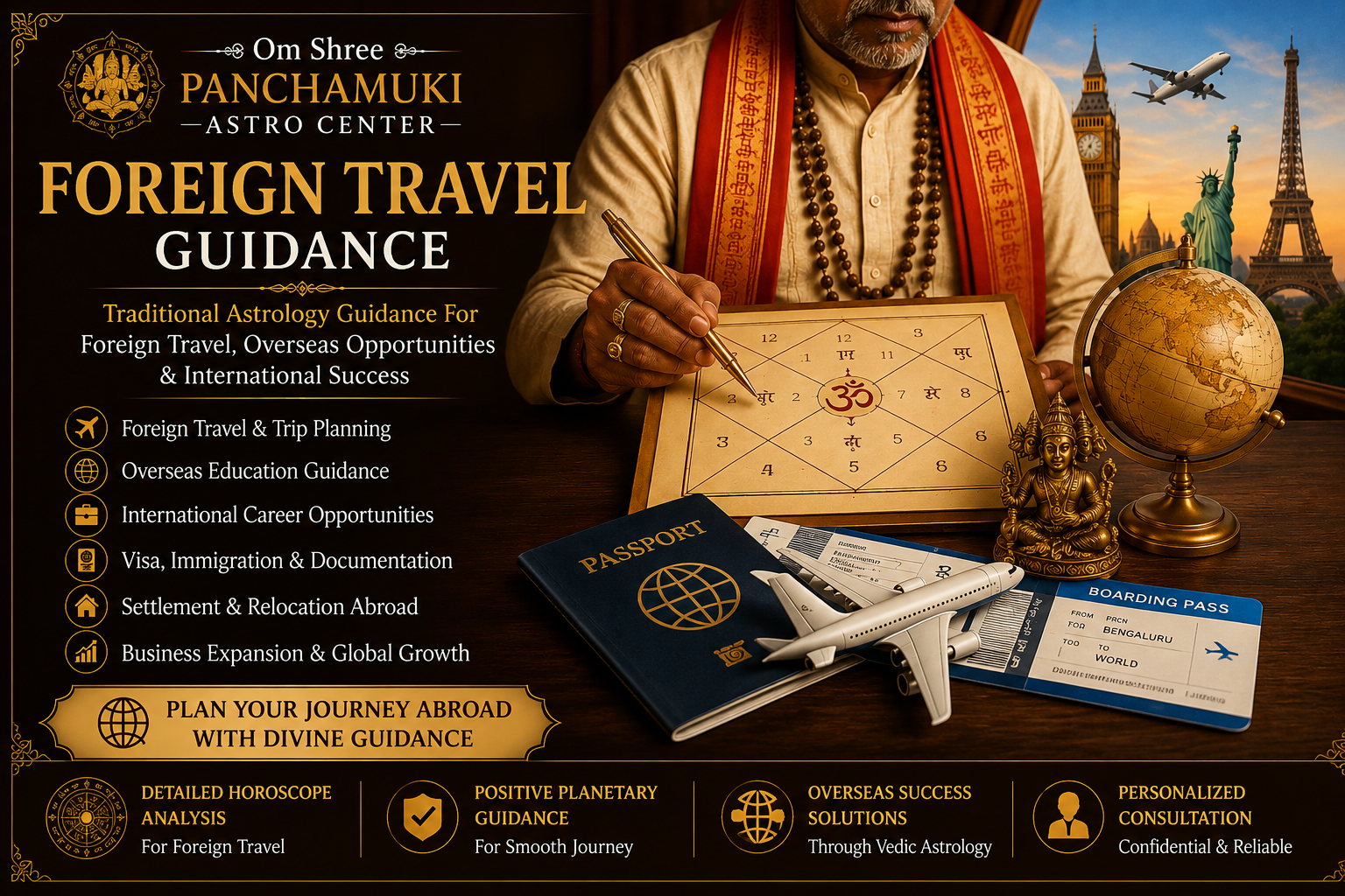 Foreign Travel Guidance Bangalore Overseas Opportunities and International Success Through Vedic Astrology