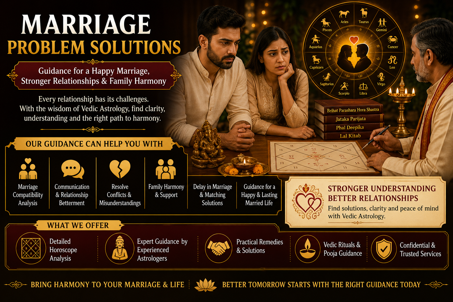 Marriage Problem Solutions Bangalore Relationship Guidance and Vedic Astrology Consultation